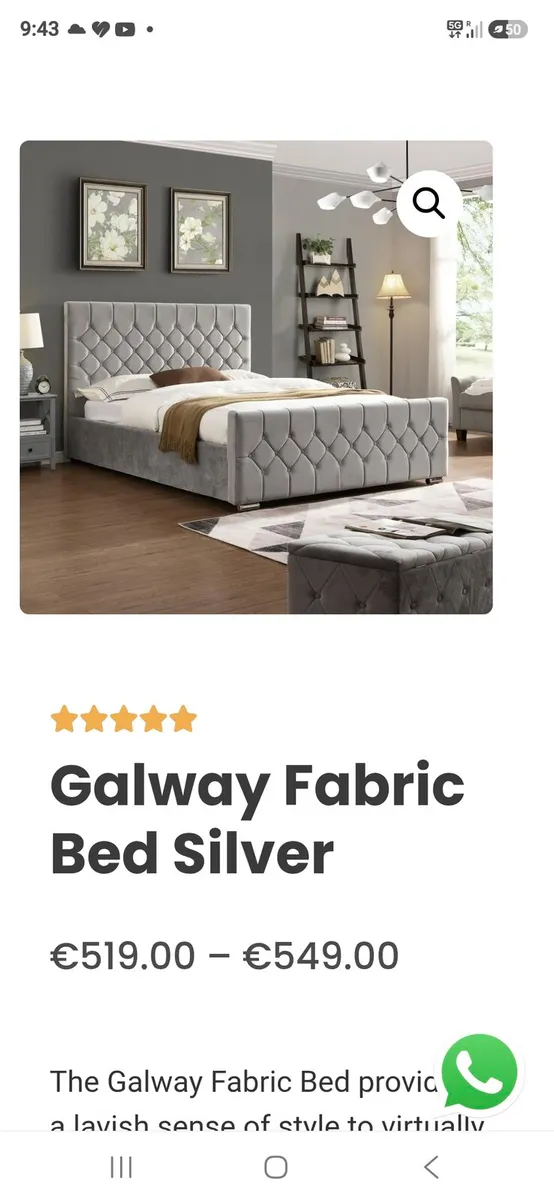 King size storage bed - Image 1