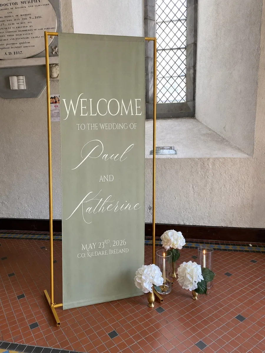 Gold  Wedding Sign Frame x2