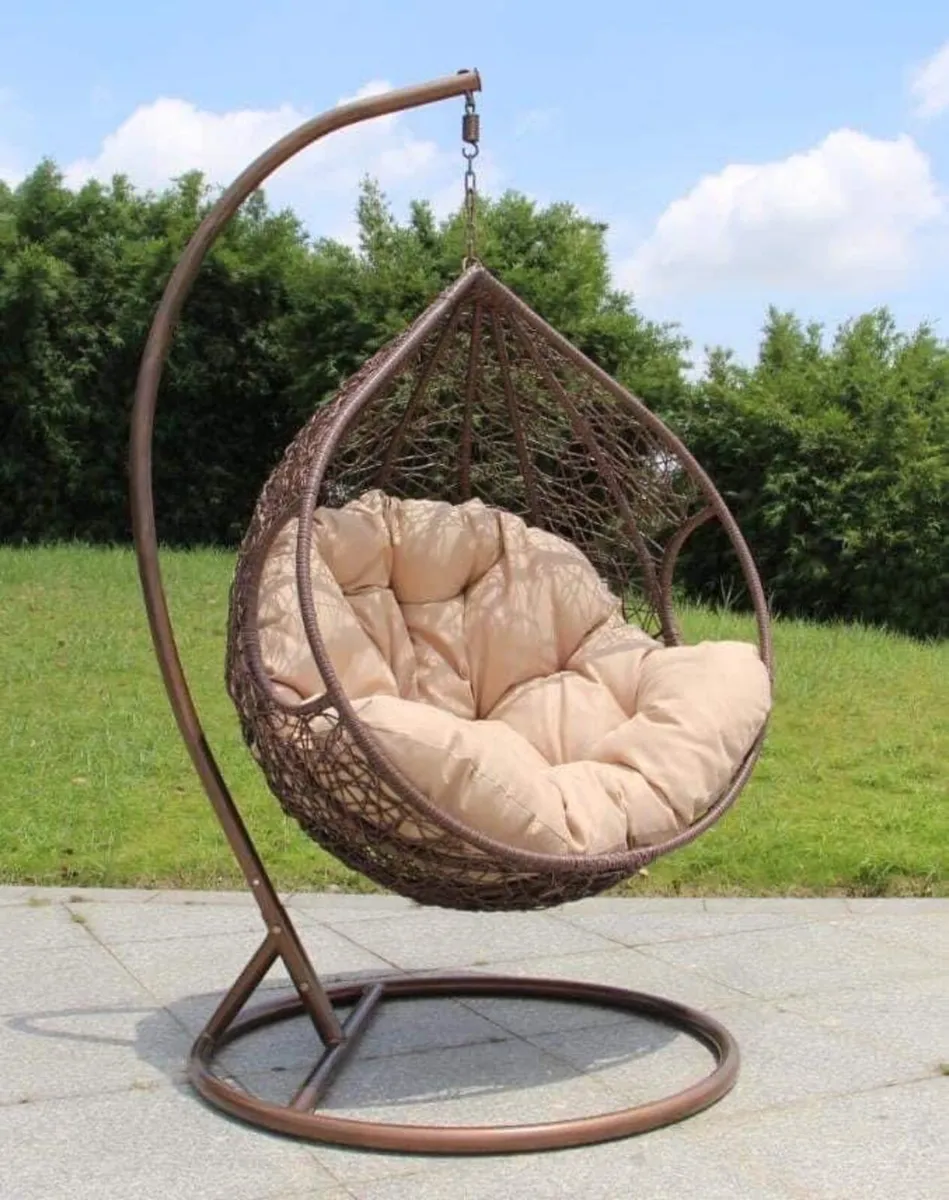 NEW RATTAN HANGING SWING EGG CHAIRS - DELIVERY - Image 4