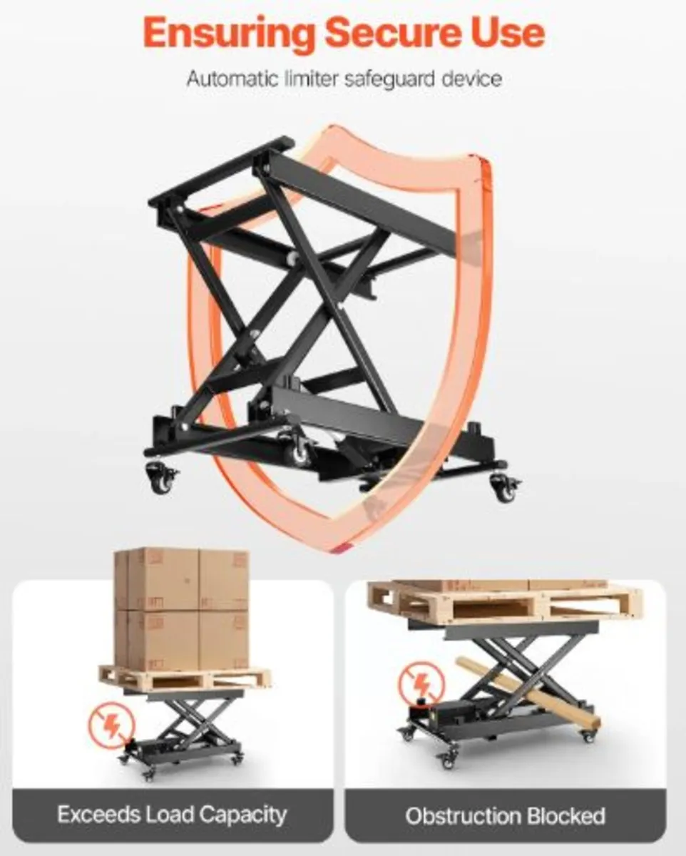 Electric Lift Table, 330 lbs Capacity Single - Image 3