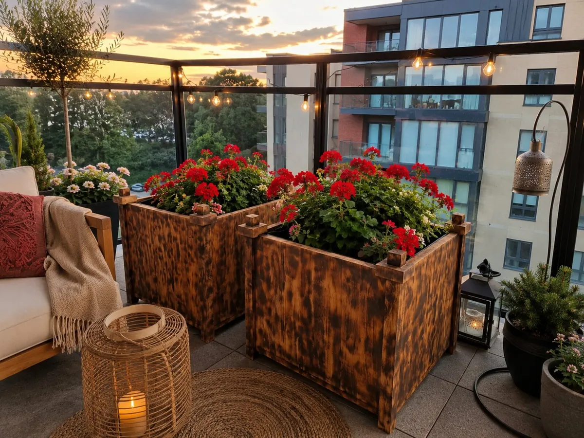 2 large Wooden planters - Image 1