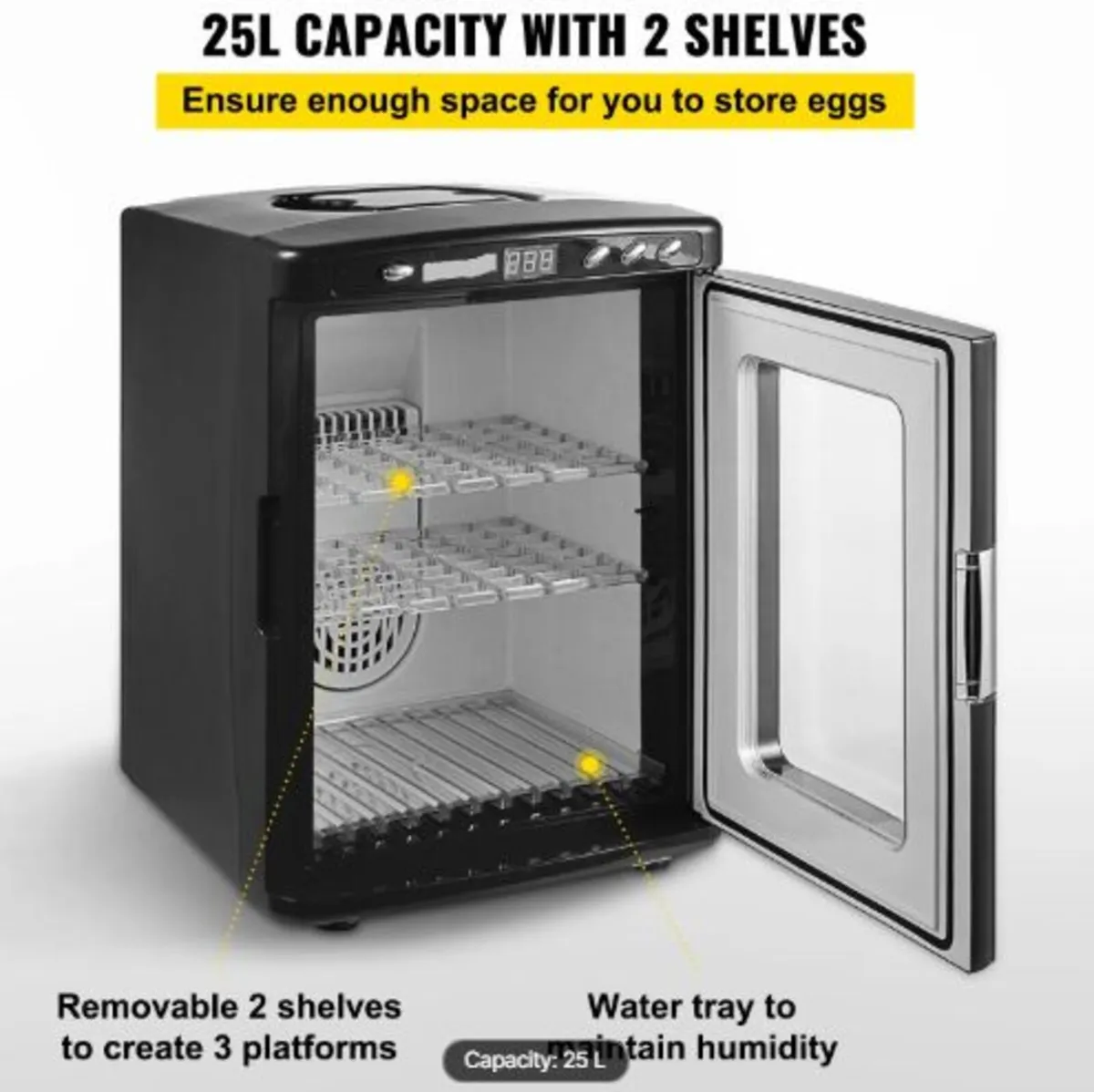 Black Reptile Incubator 25L Scientific Lab - Image 3