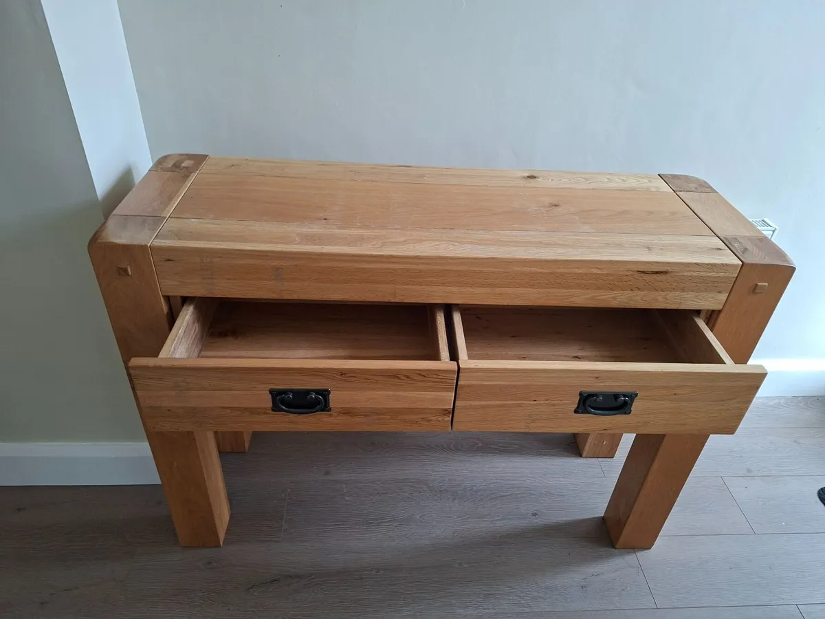 Oak Console Table - Image 2
