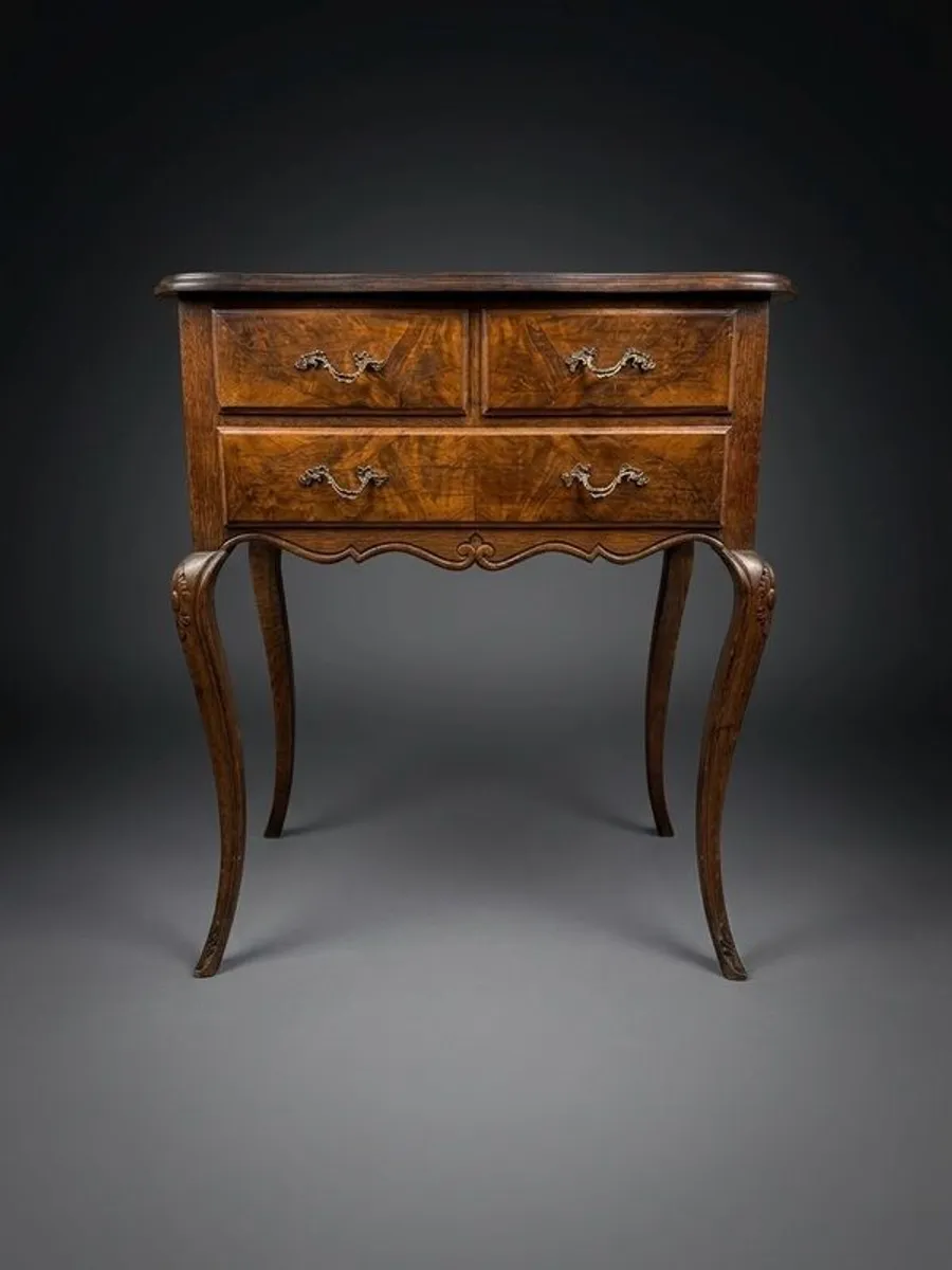 Late 19th Century French Walnut Lowboy - Image 1