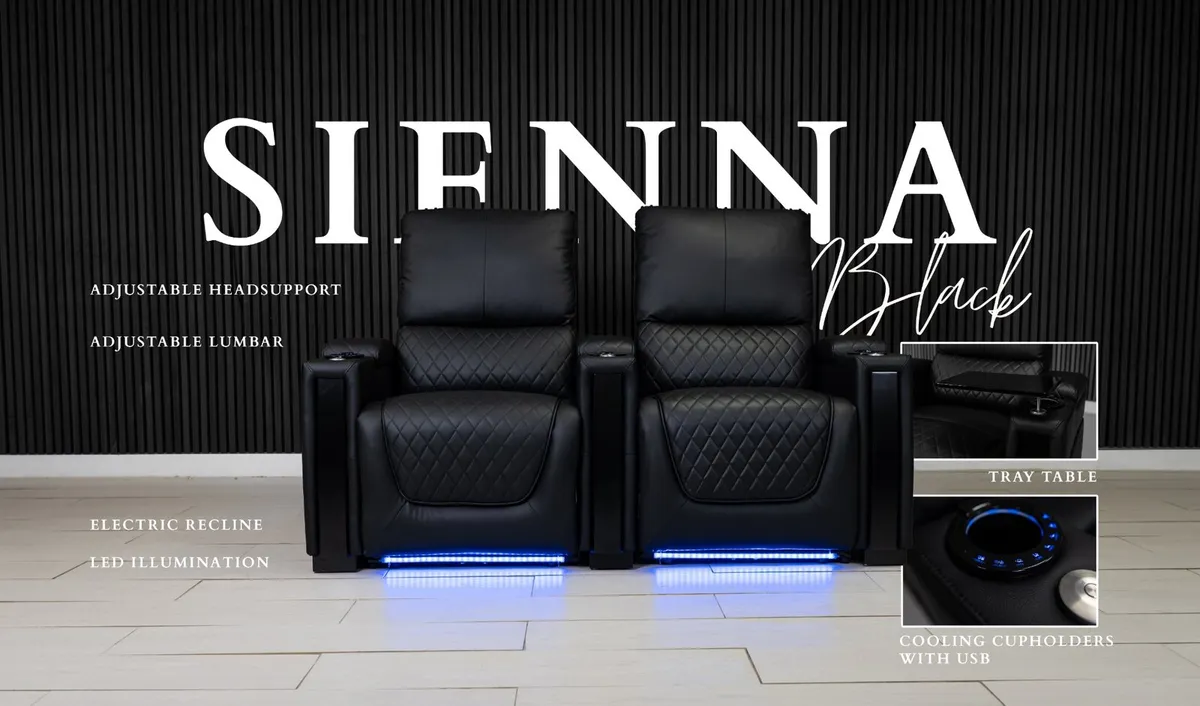 2 Seater Sienna Electric Leather Recliner Sofa - Image 1