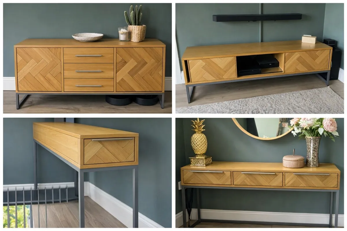 Set of furniture 4 items sideboard tv stand consol - Image 1