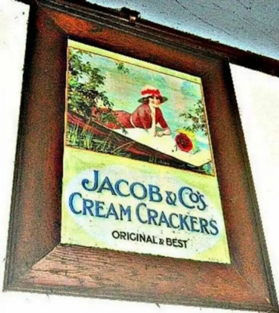Vintage 'Framed 'Jacobs' Advertisement - Image 1