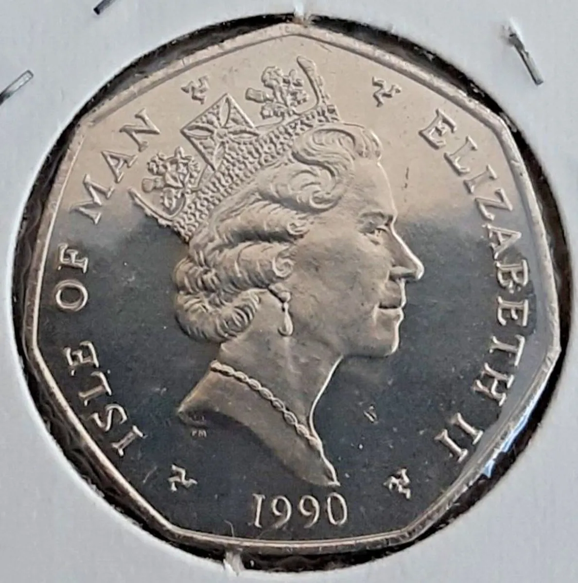 Rare, Christmas Isle of Man 50p. 1990, Free Post - Image 2