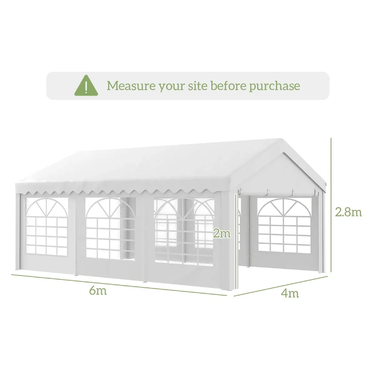 Heavy Duty Party Gzebo Party Marquee 6 x 4m Water - Image 2