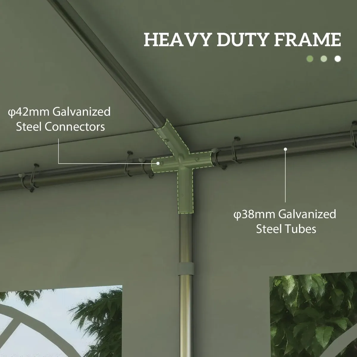 Heavy Duty Party Gzebo Party Marquee 6 x 4m Water - Image 3