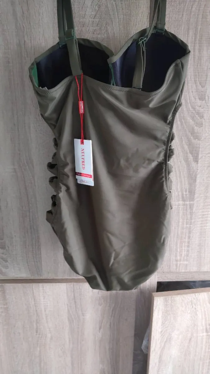 Khaki cut out bikini size large - Image 3
