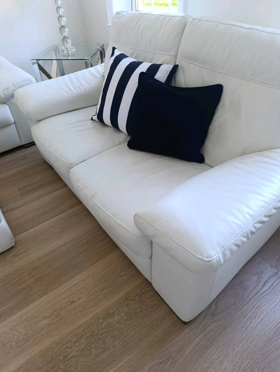 3 & 2 Seater Leather Couches - Image 3