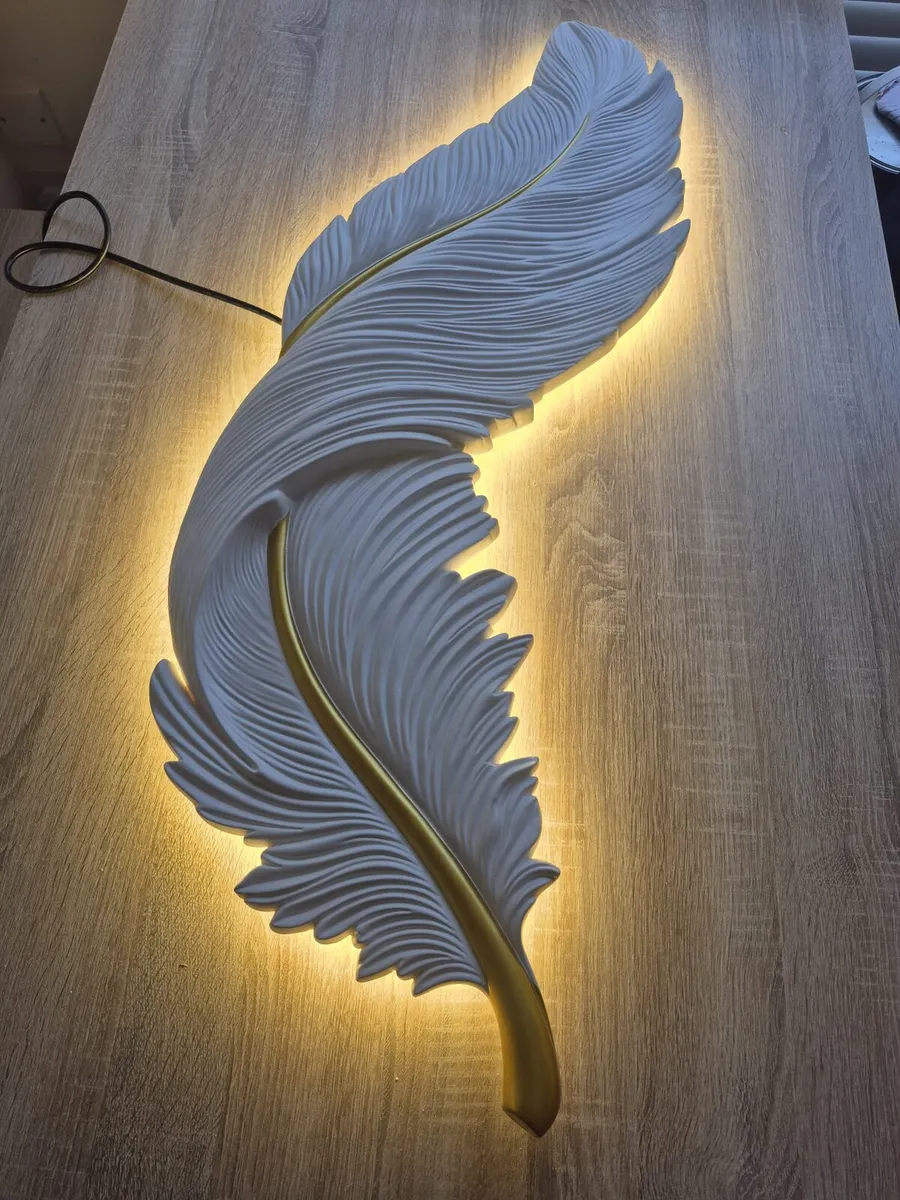 2 Feather LED Wall Lights - Image 3