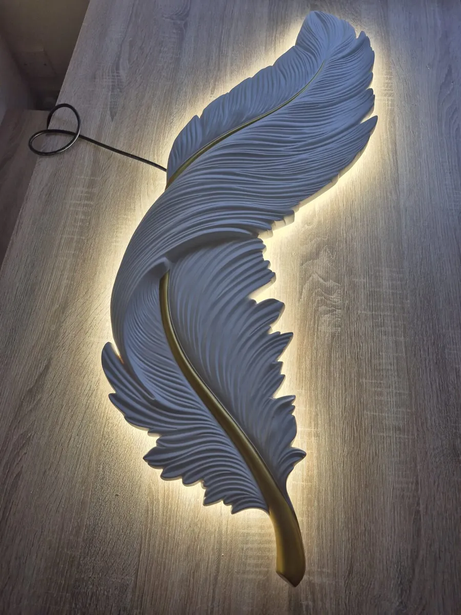 2 Feather LED Wall Lights - Image 4