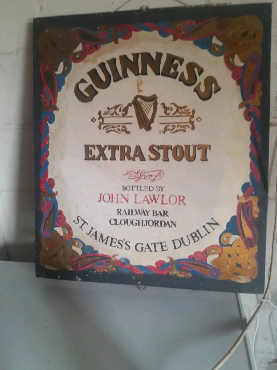 Vintage handpainted guinness  advertising  picture - Image 1