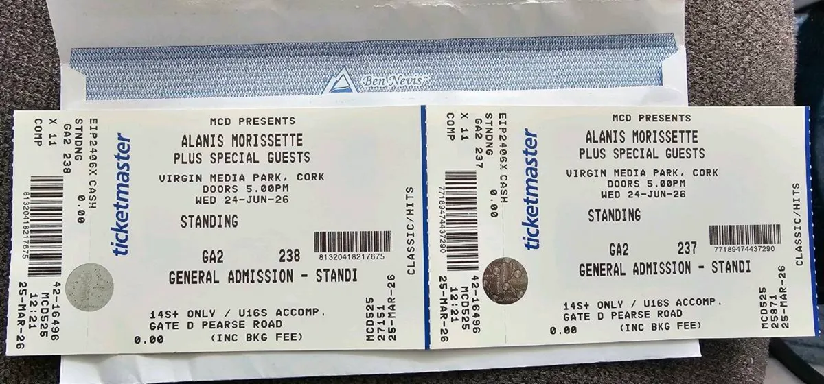 Concert tickets