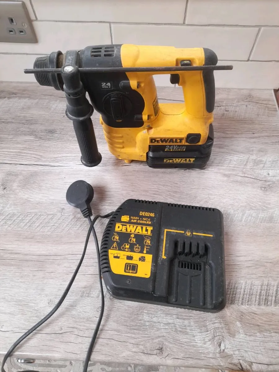 Dewalt 24v SDS drill and charger - Image 1