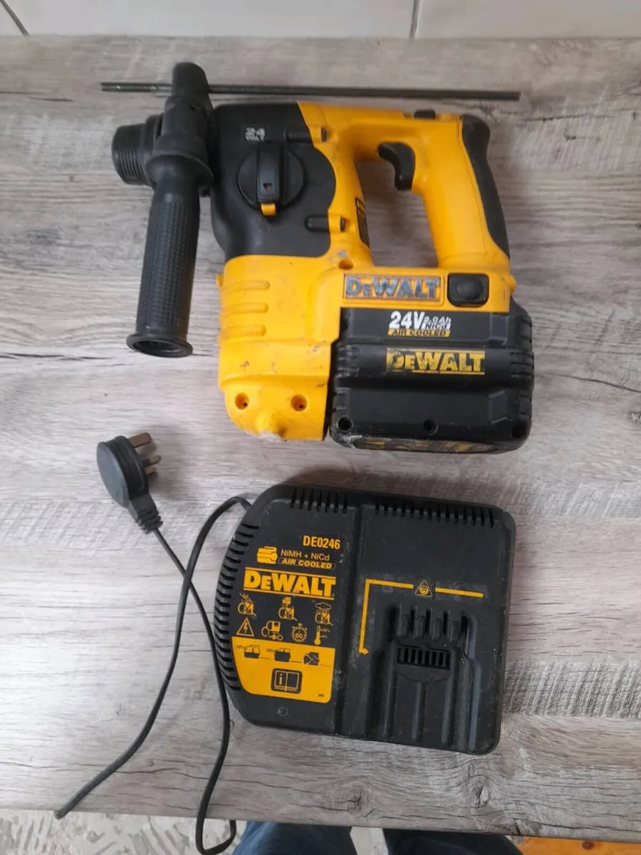 Dewalt 24v SDS drill and charger - Image 2