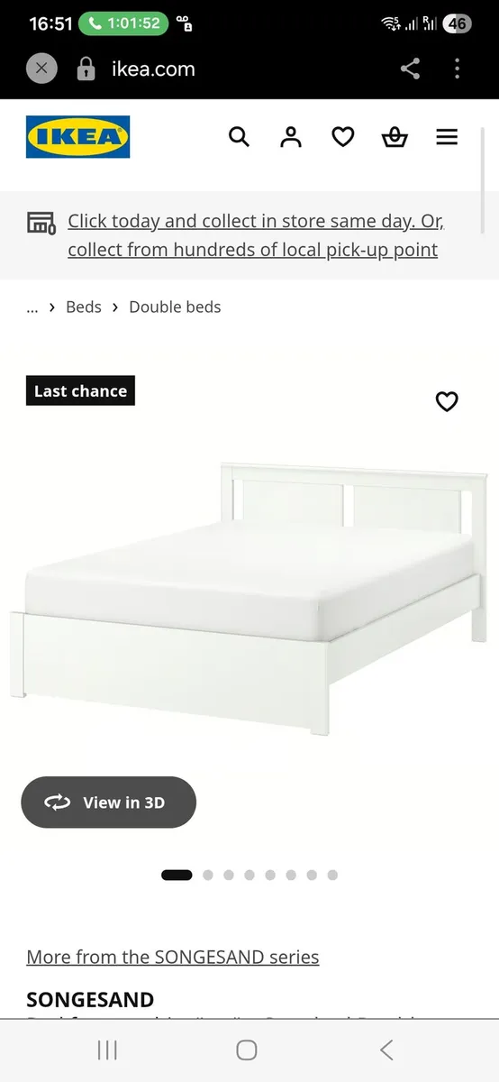 Double bed +mattress - Image 1