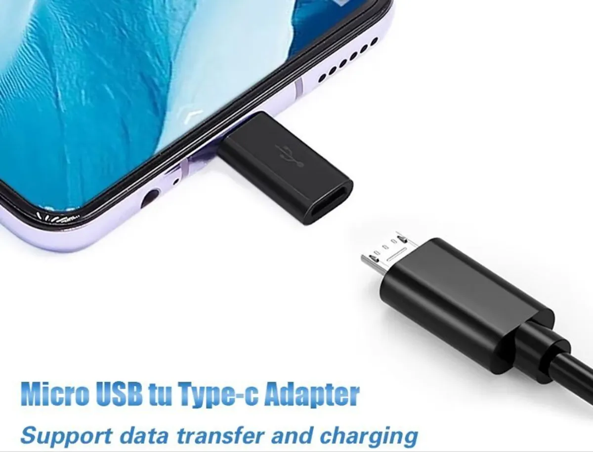USB C to Micro USB Adapter 5 Pin Data Converte - Image 2