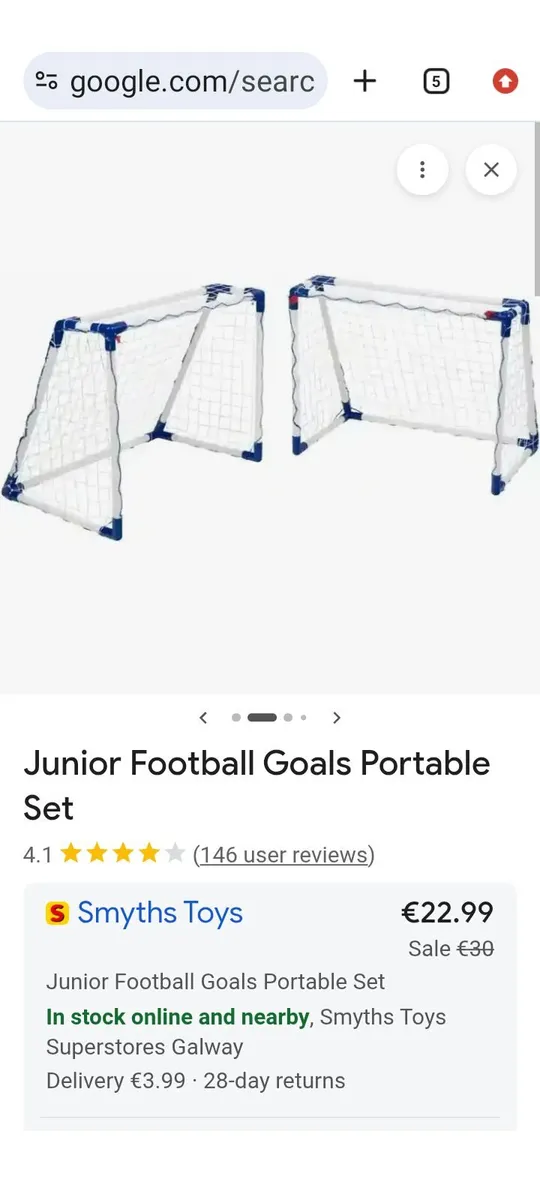 Kids junior football goals - Image 2