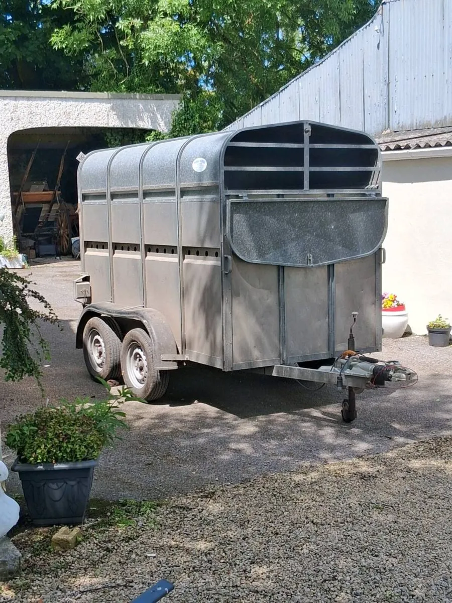 O' haire two cow aluminium trailer as new. - Image 1