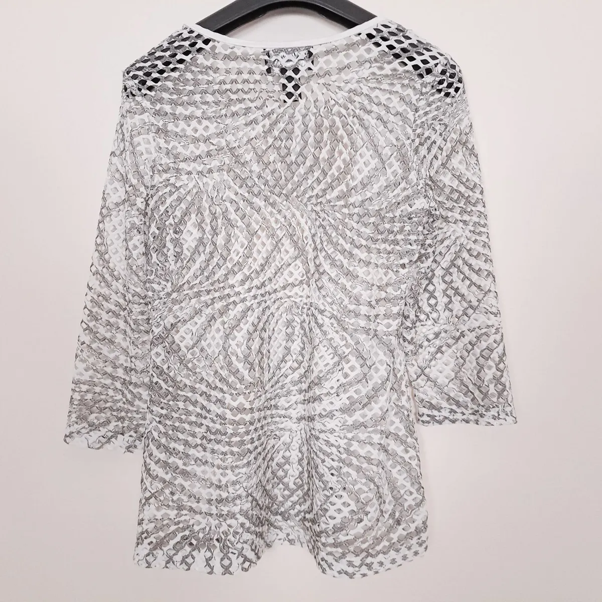 Frank Lyman White Grey Mesh Top 14UK/42EU - Image 3
