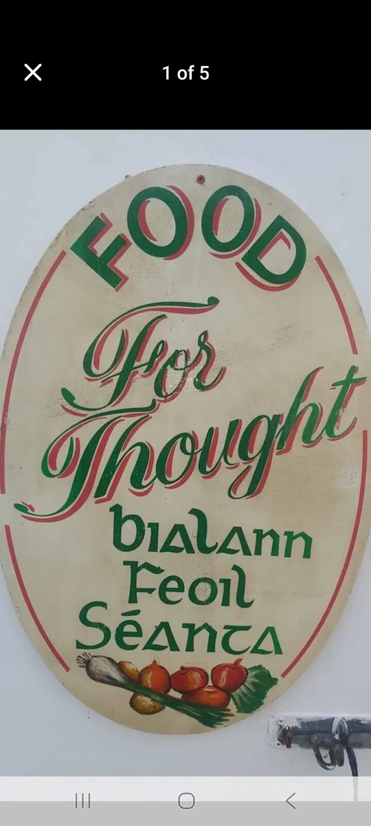 Large  food for taught timber sign