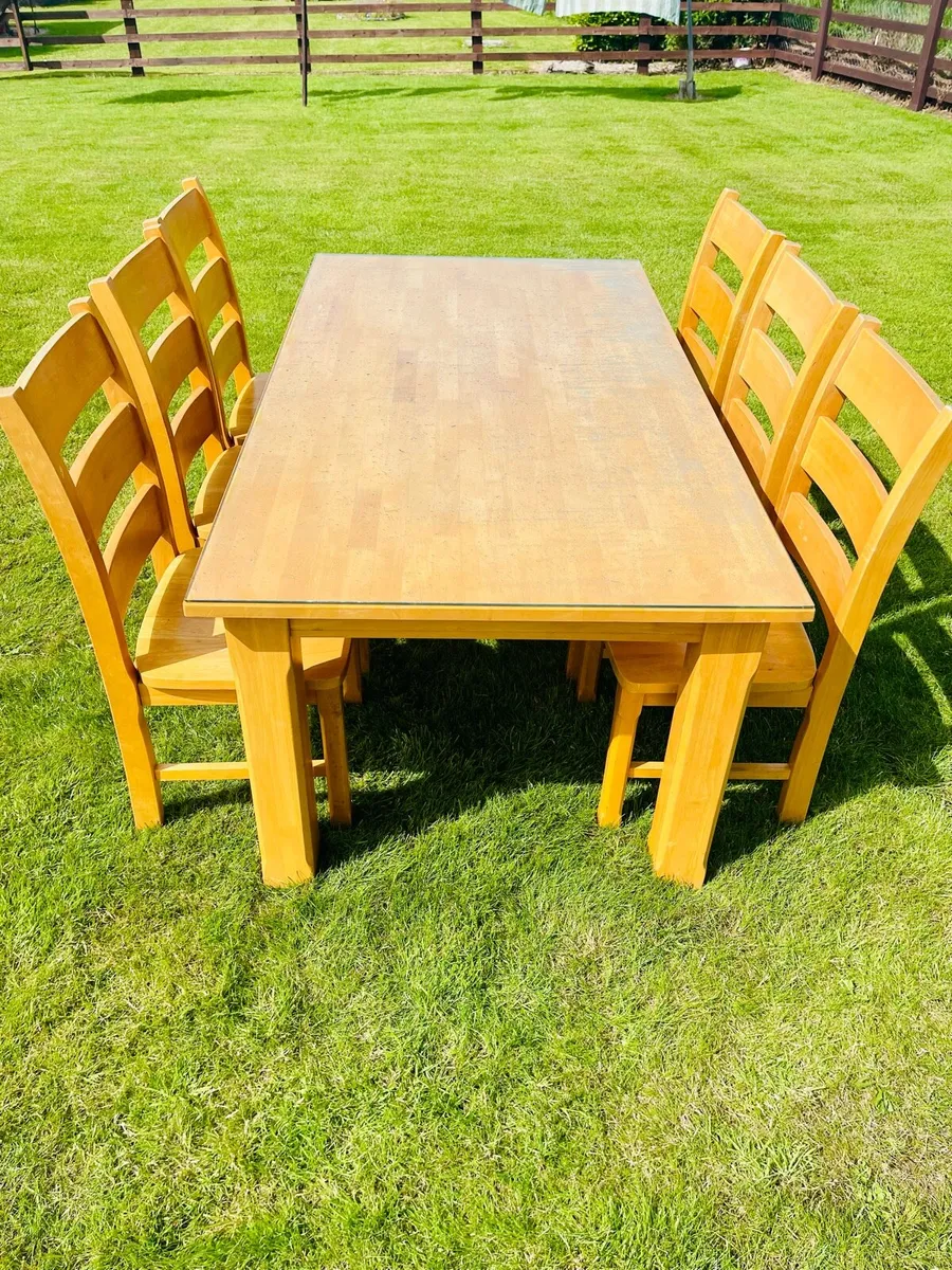 6 ft table and chairs - Image 1