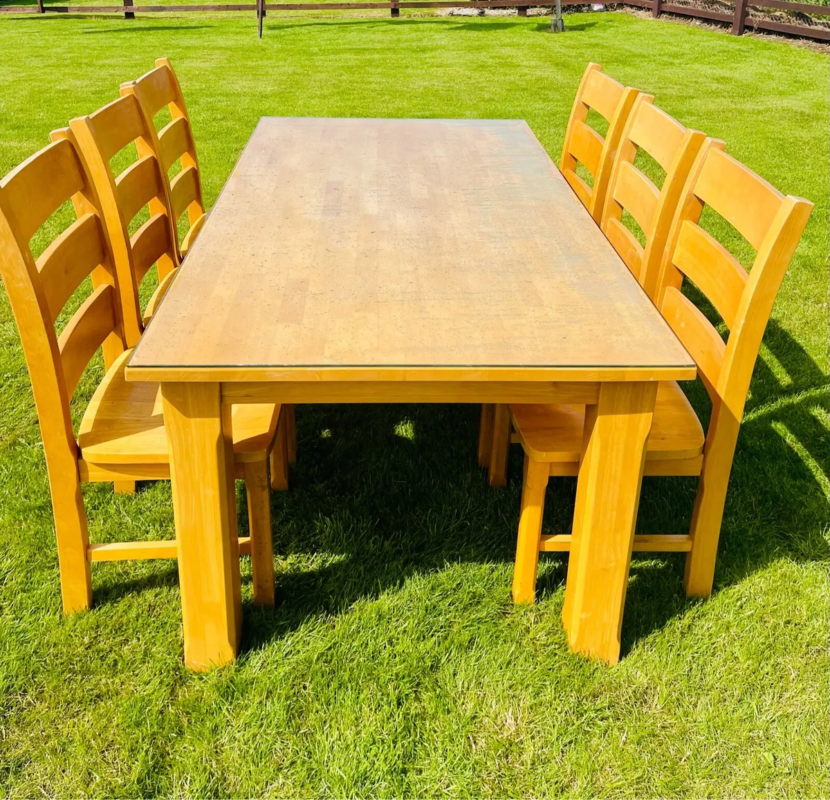6 ft table and chairs - Image 2