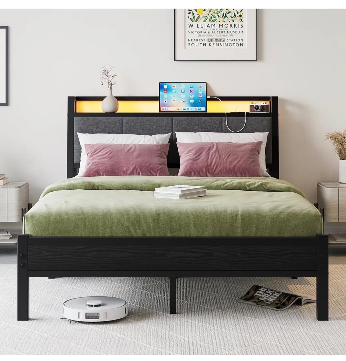 Double Bed Frame, 4FT6 Bed Frame Ergonomics Double - Image 2