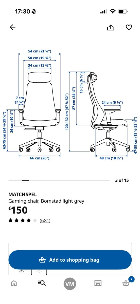 Ikea Matchspel Office / Gaming Chair - Image 2