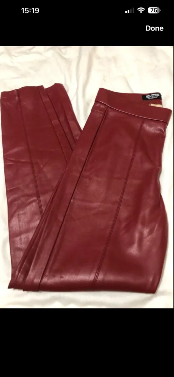 Ladies stunning leather trousers size S €10 - Image 1
