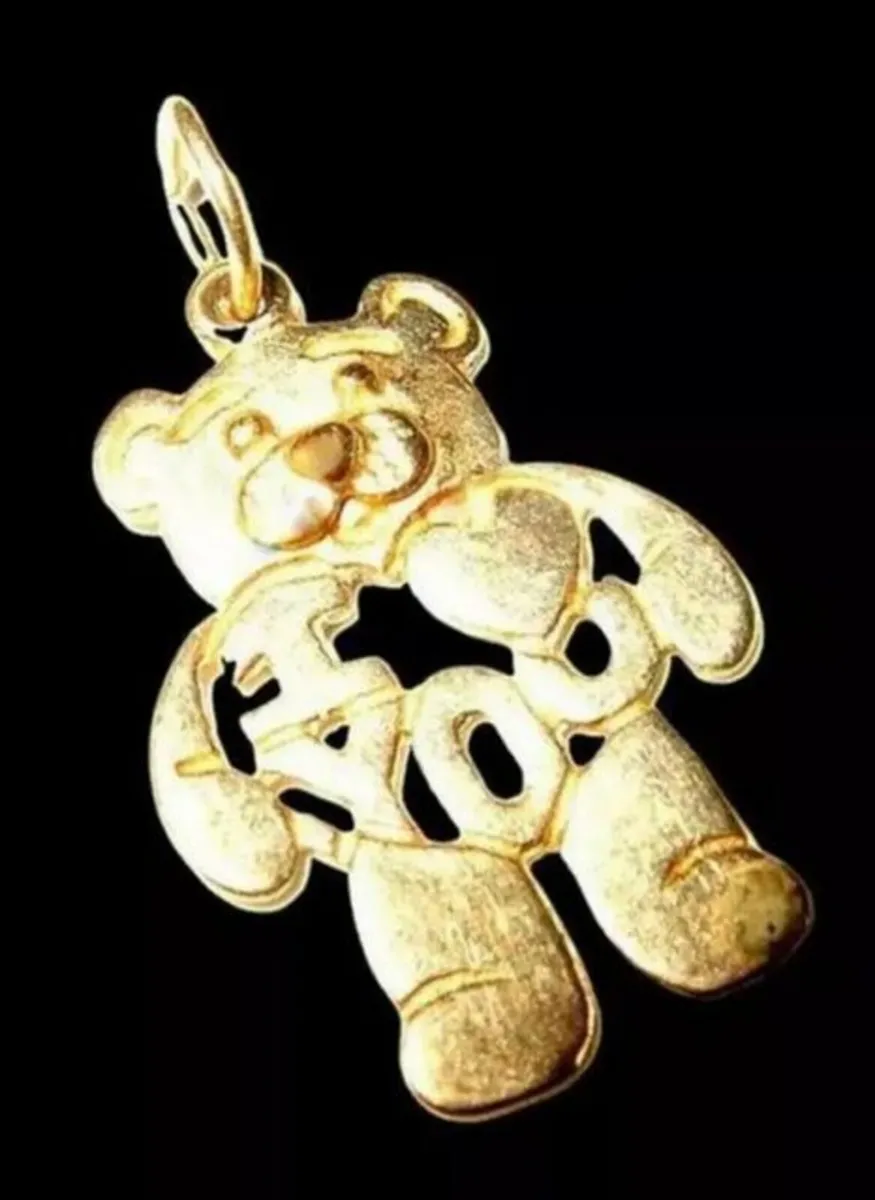 Vintage 9ct 'Teddy' I Love You' Pendant - Image 1