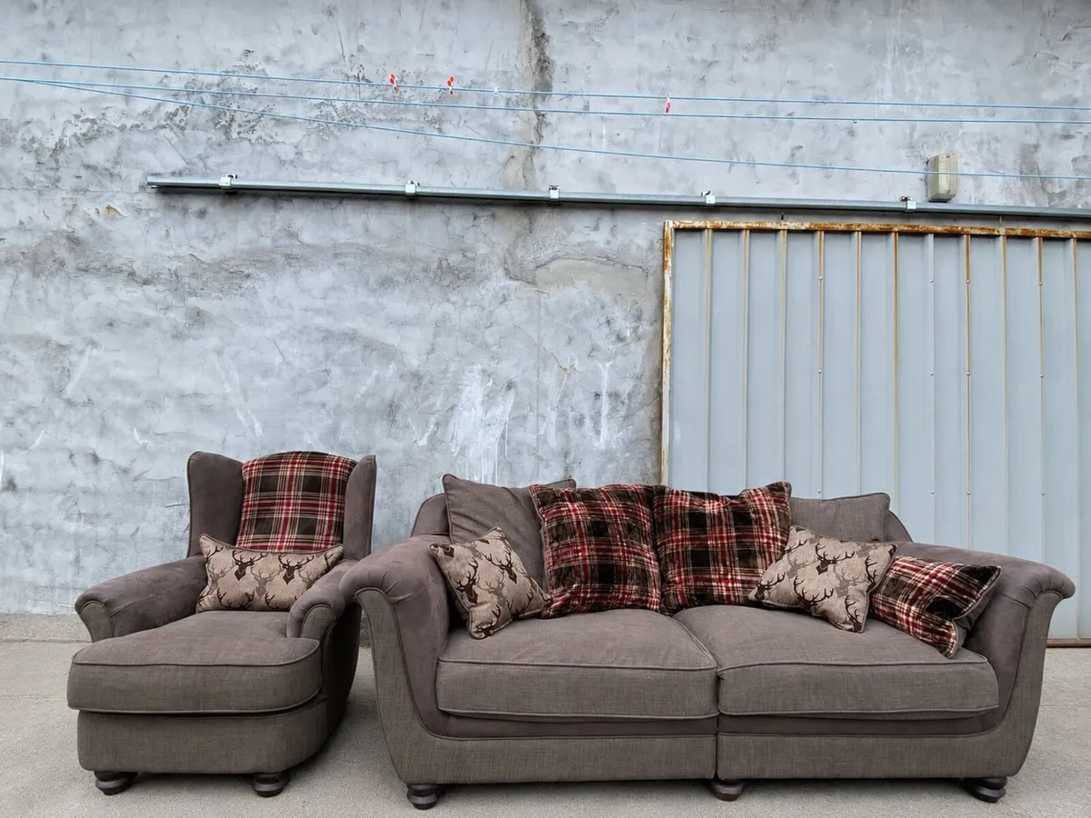Sofa & Winged Chair - Image 1