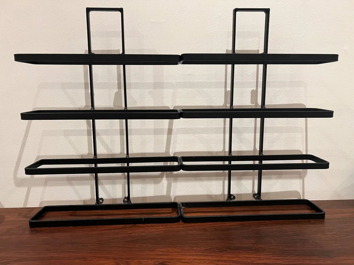 2 Iron Wine Racks - Image 1