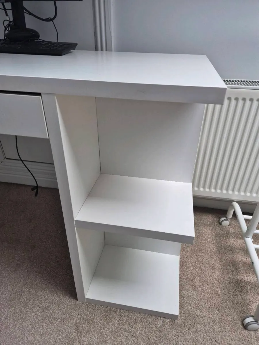 White Ikea desk - Image 4