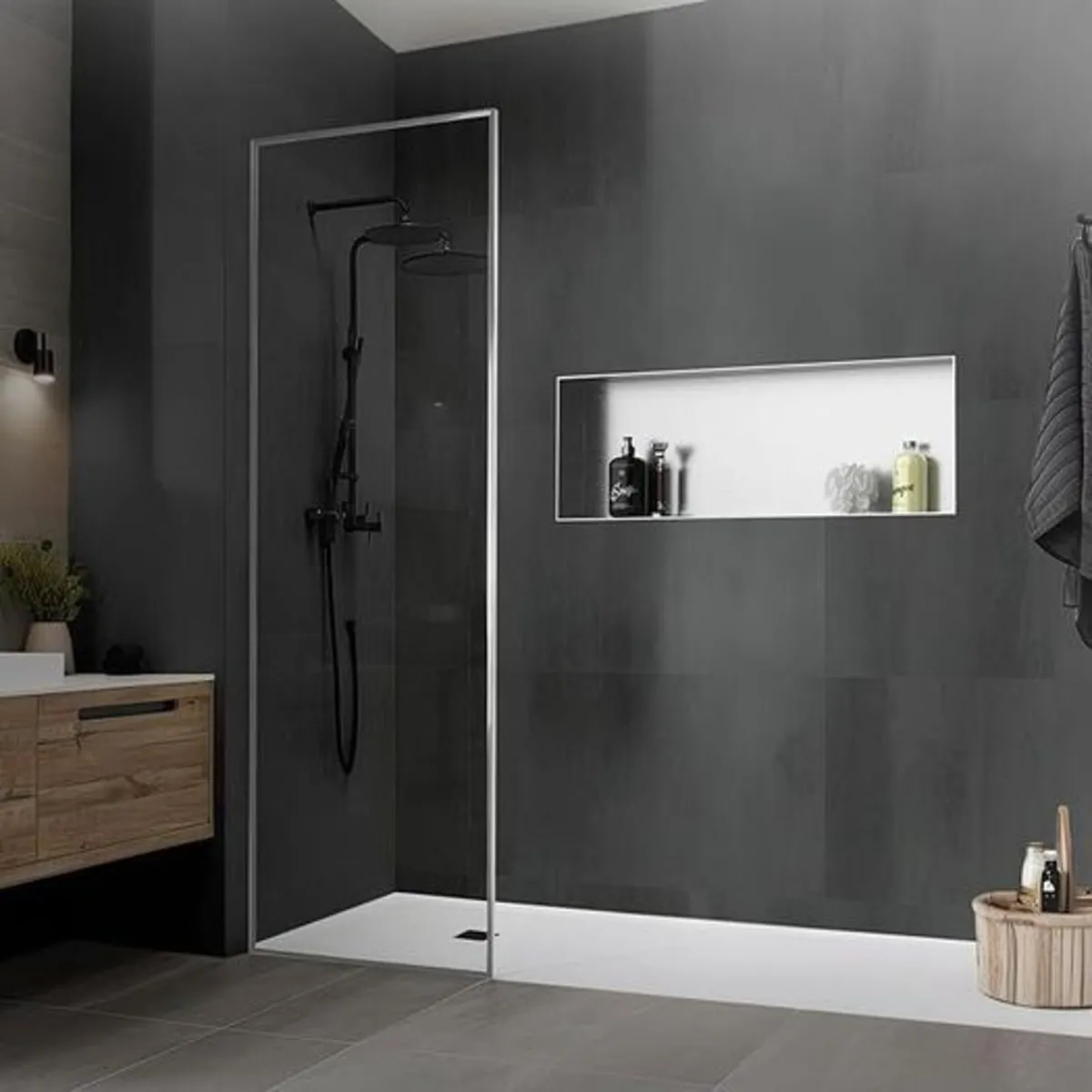 Shower Niche Stainless steel shower tray wall moun - Image 3