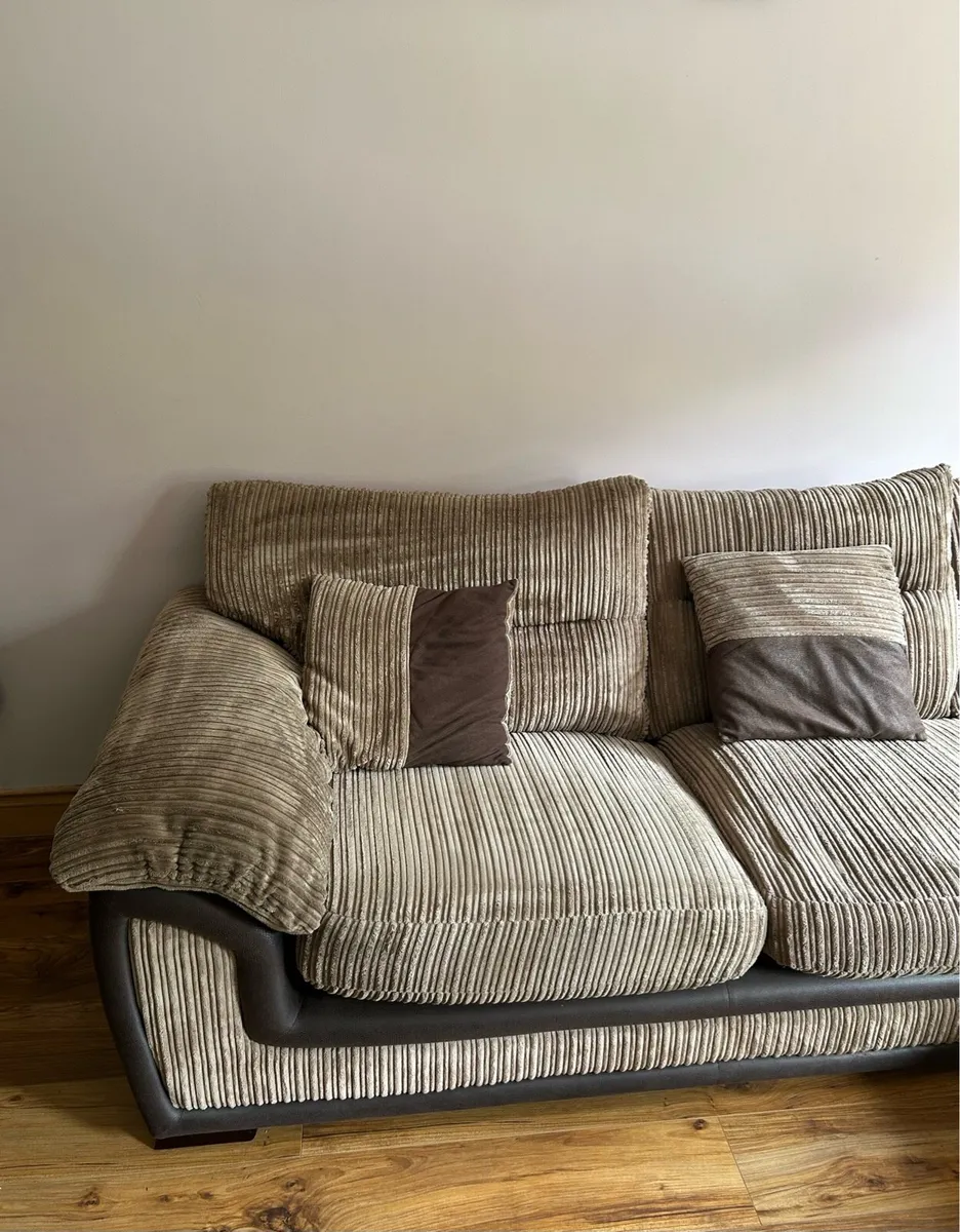 Corner suite + swivel chair + foot stool - Image 2