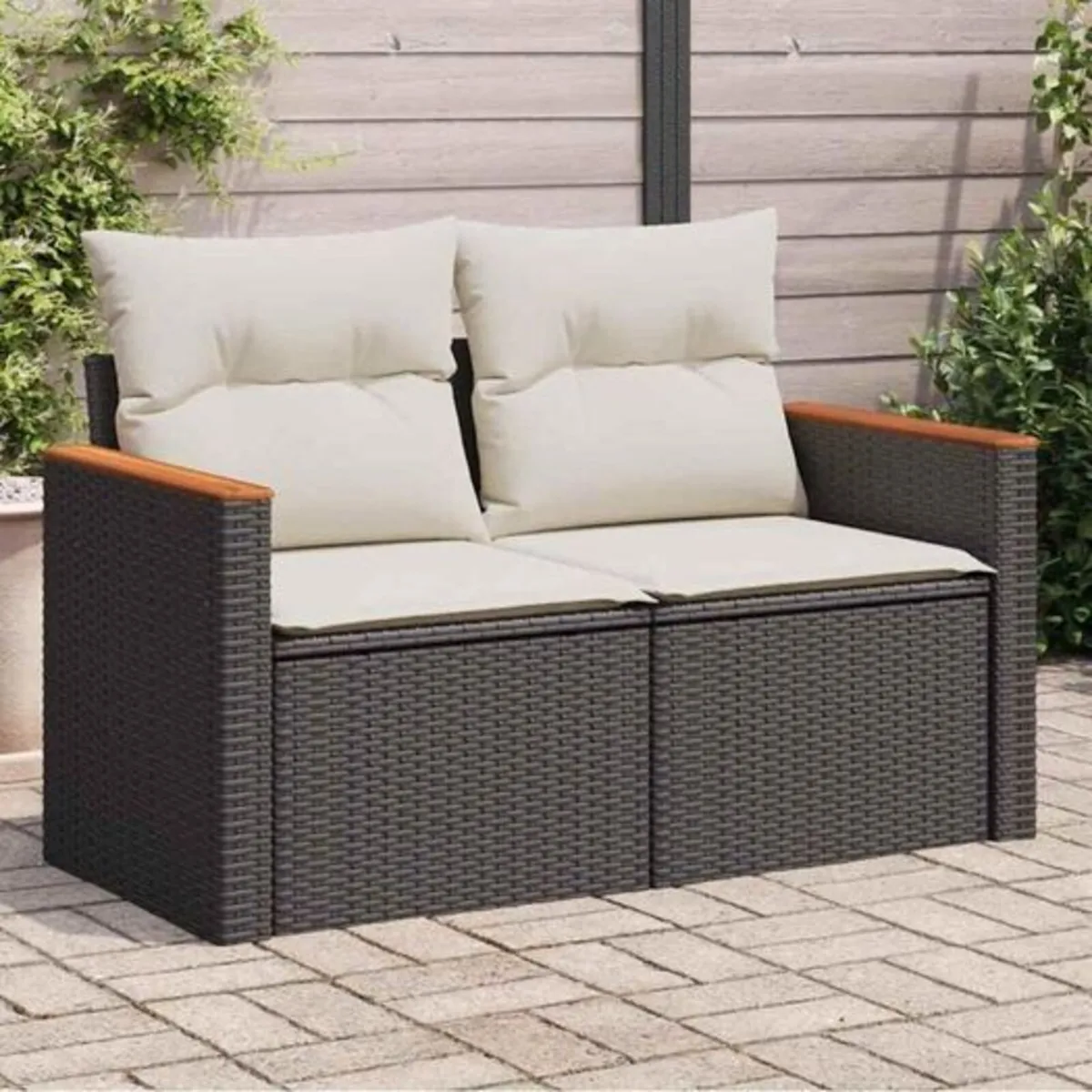 Garden Sofa 2 seater Poly Rattan - Image 1