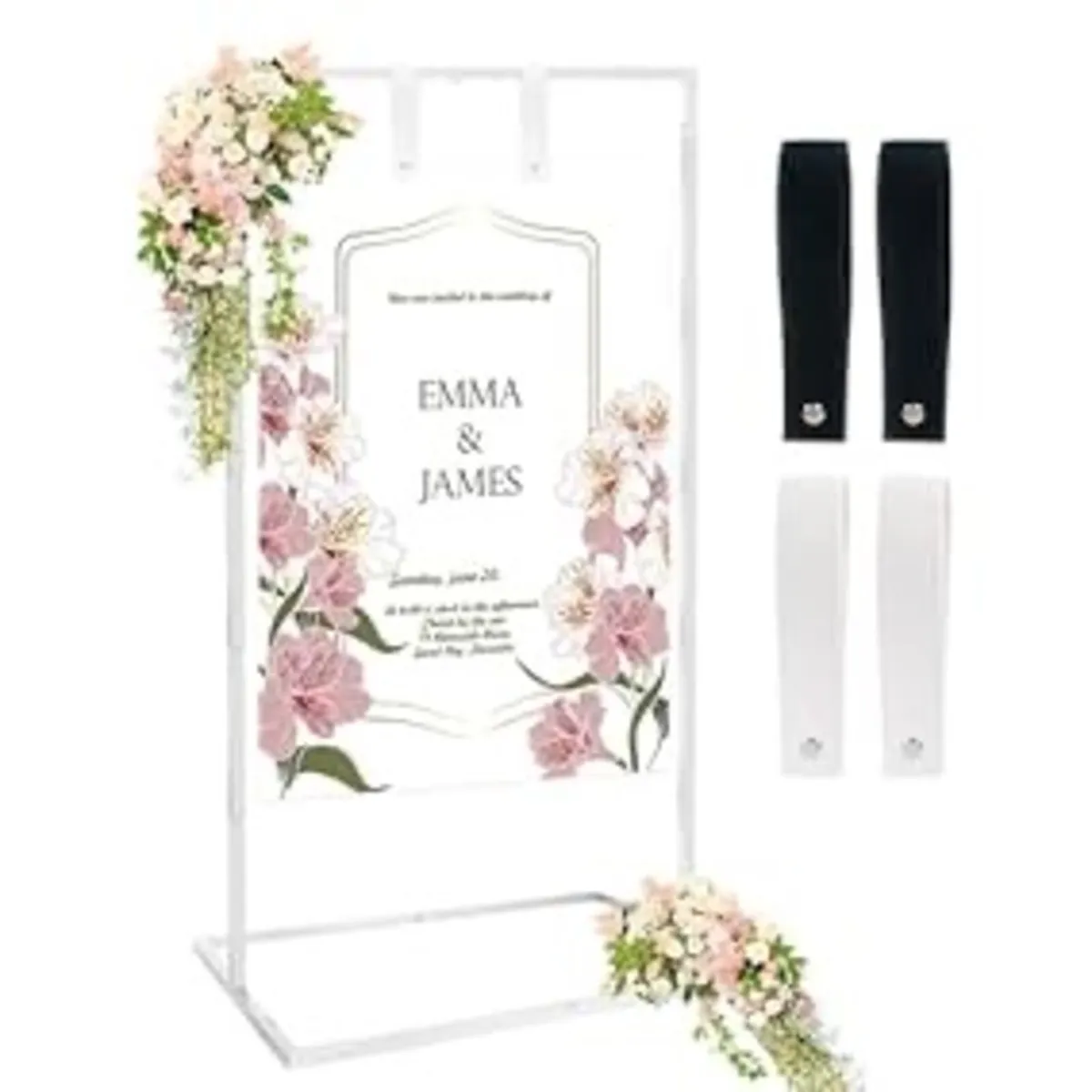 Wedding Welcome Sign Stand - White, Box Unopened - Image 1