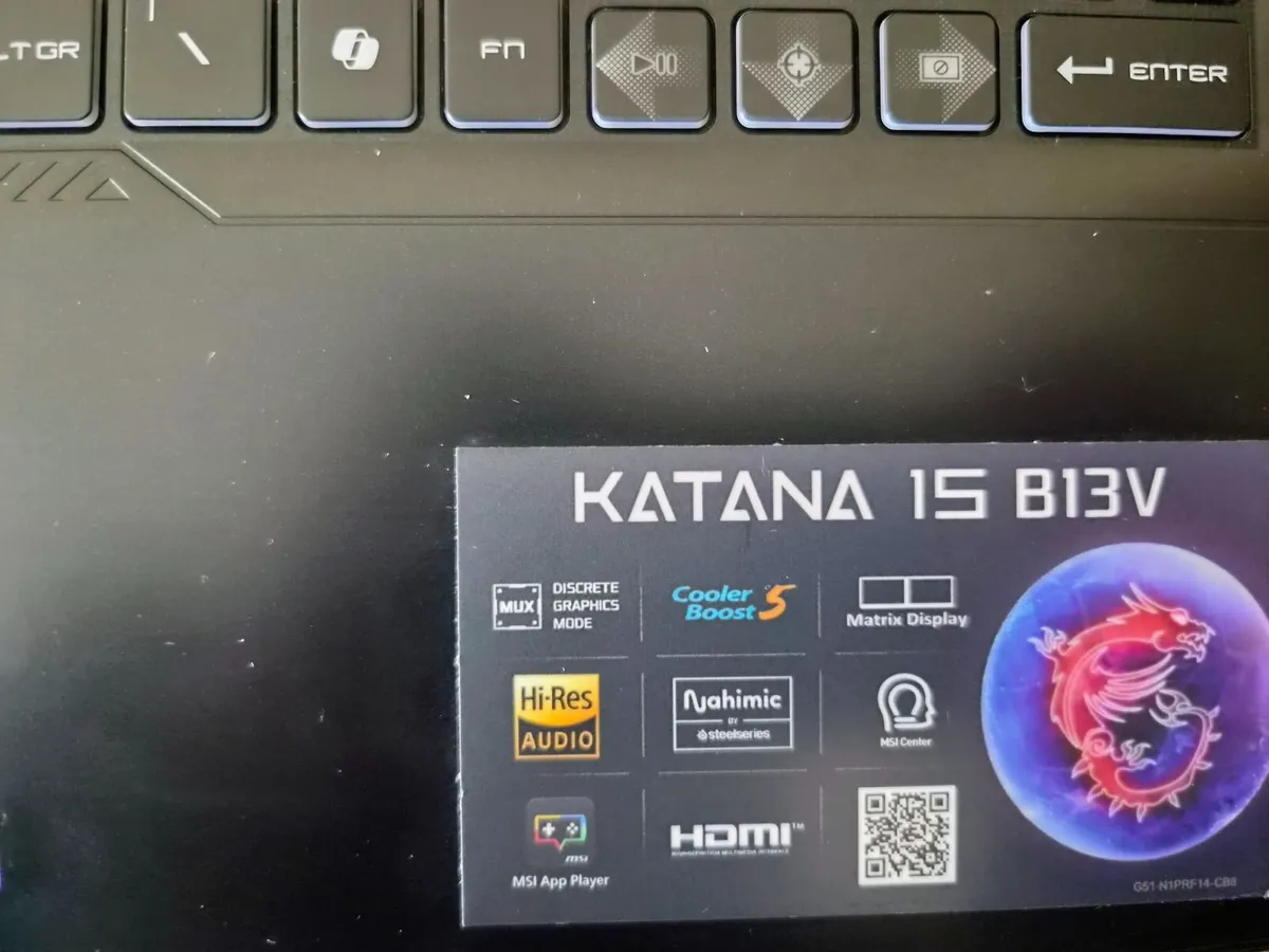 Katana 15 B13V Gaming Laptop I7 MSI - Image 3