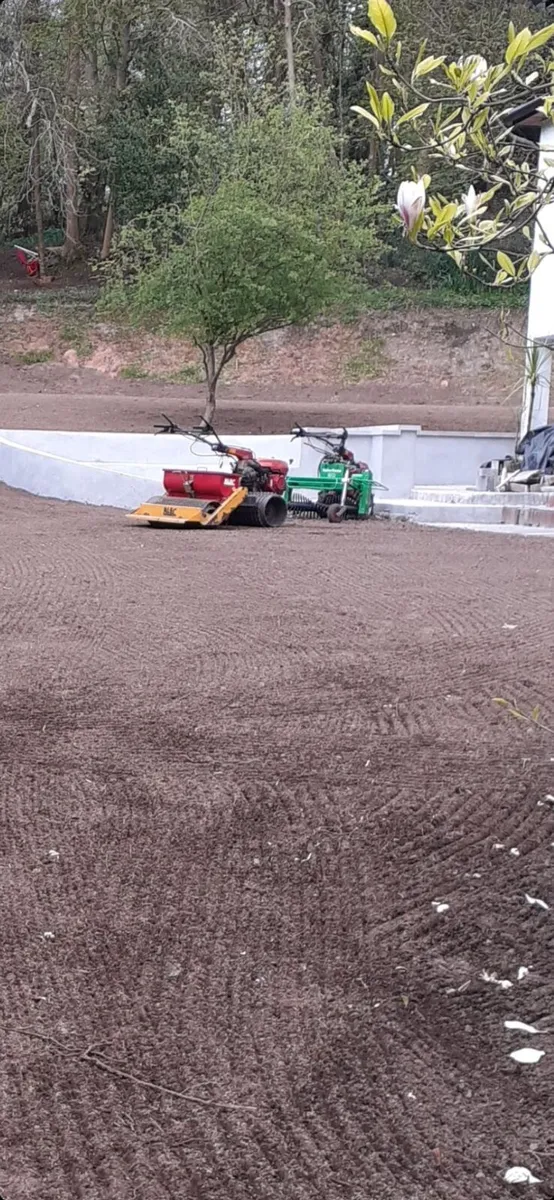 Lawn seeding . Blec Stone rake and seeder - Image 1