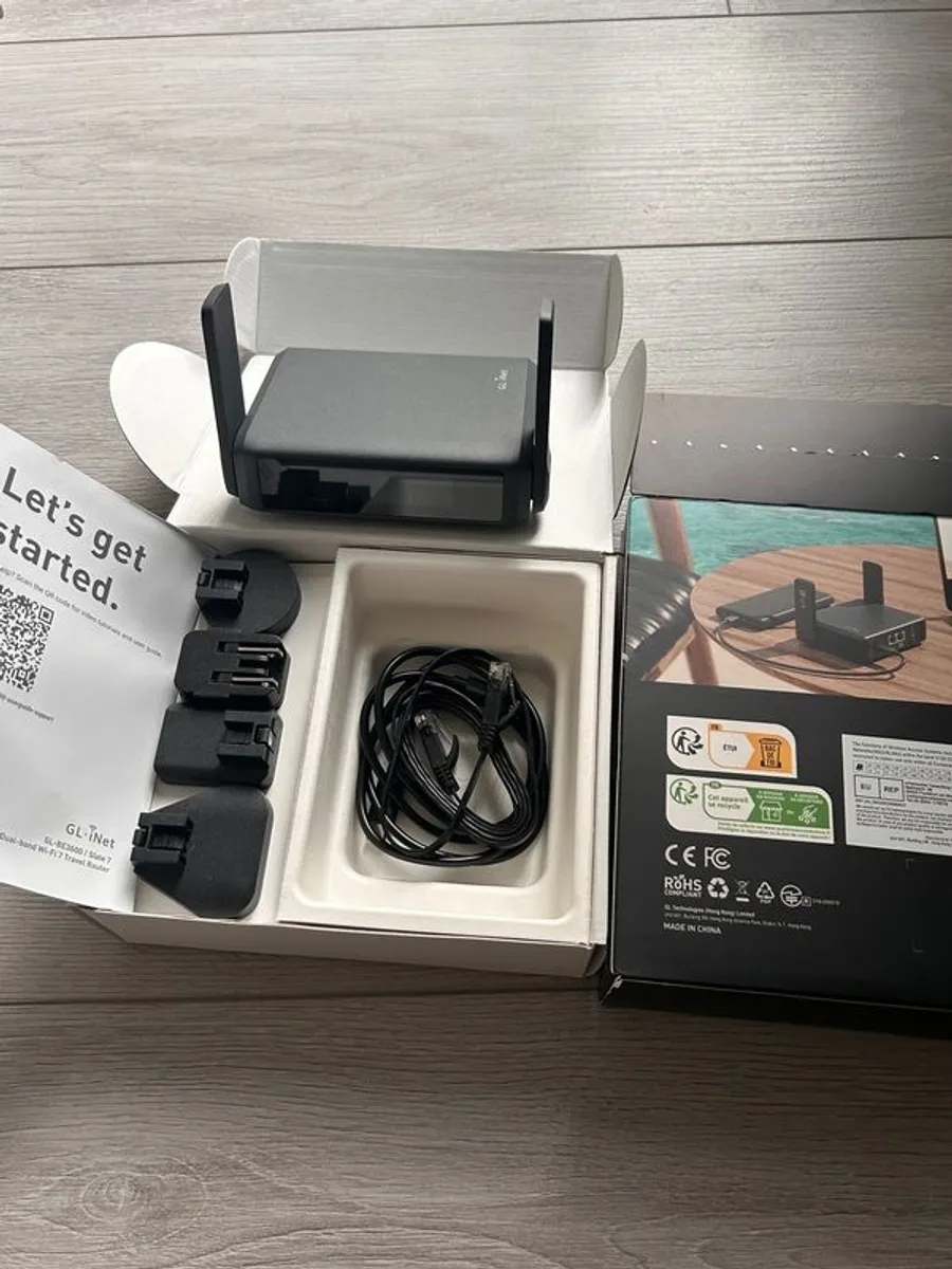 Message on Adverts.ie only!!!! GL-iNet Slate 7 GL-BE3600 WiFi 7 Travel Router | Tri-Band | VPN | Like New - Image 1
