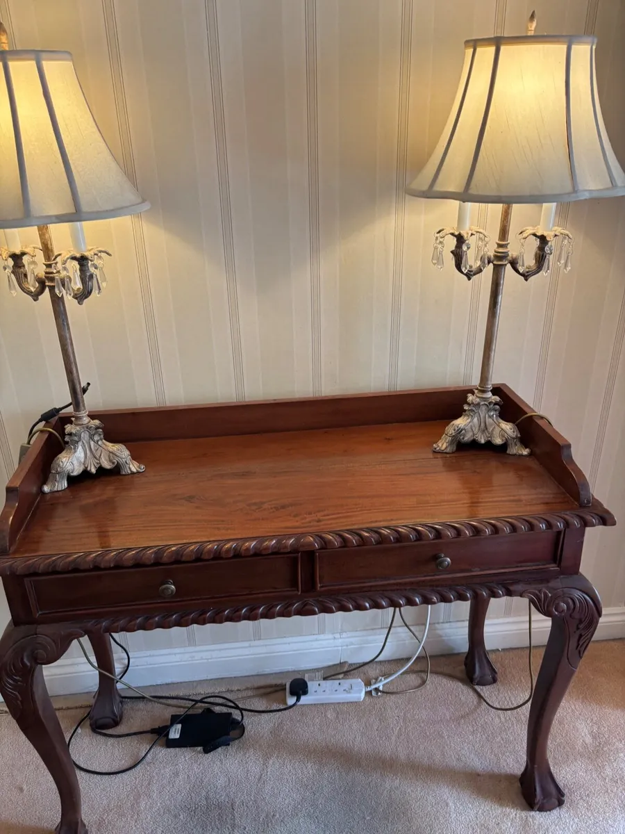 Solid Mahogany Hall / Console Table – Excellent Co - Image 1