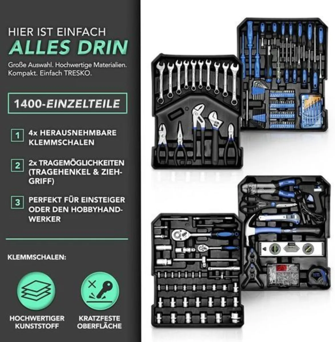 Tool trolley set with 1400 Tools Tool box - Image 3