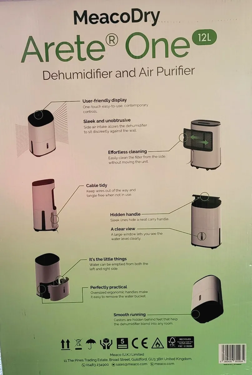 Dehumidifier and Air Purifier Meaco Arete One 12L - Image 1