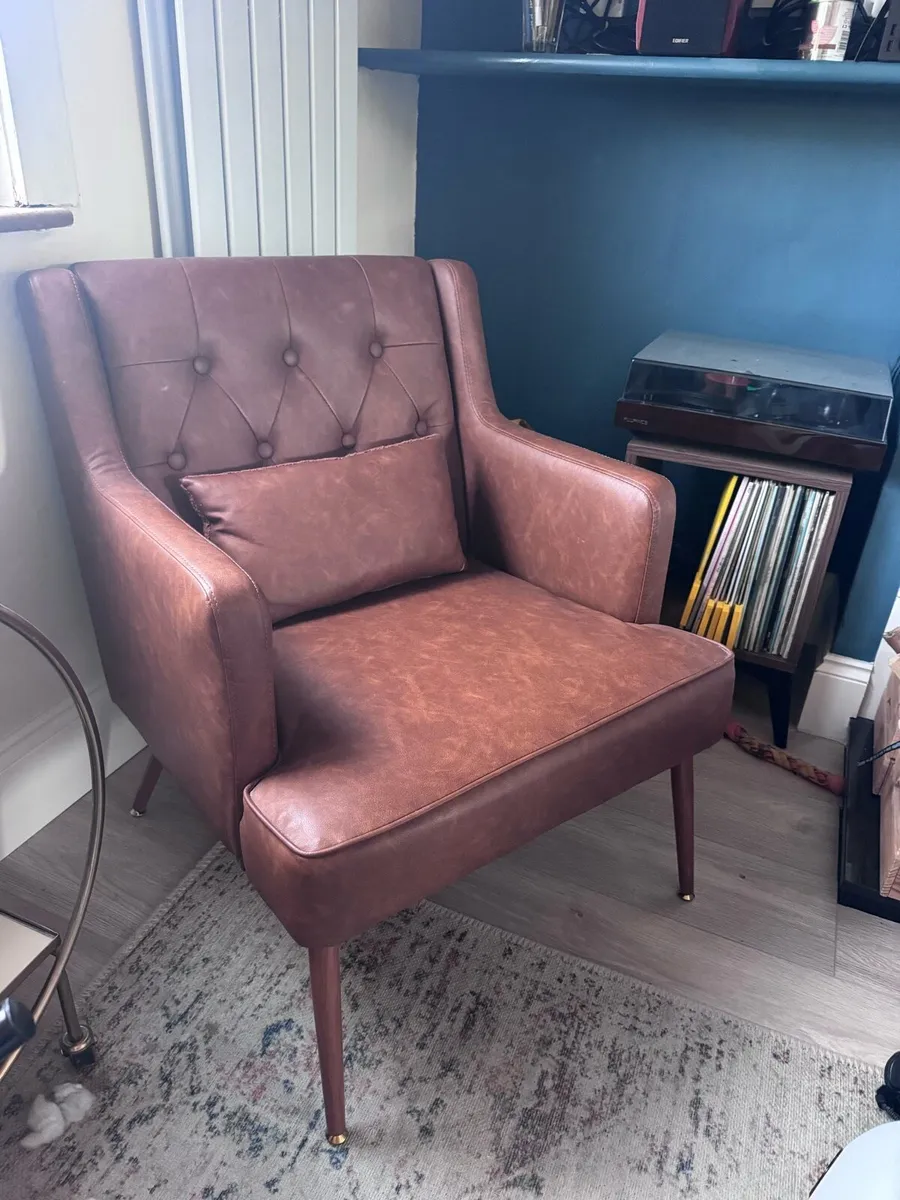 Tufted Brown Armchair