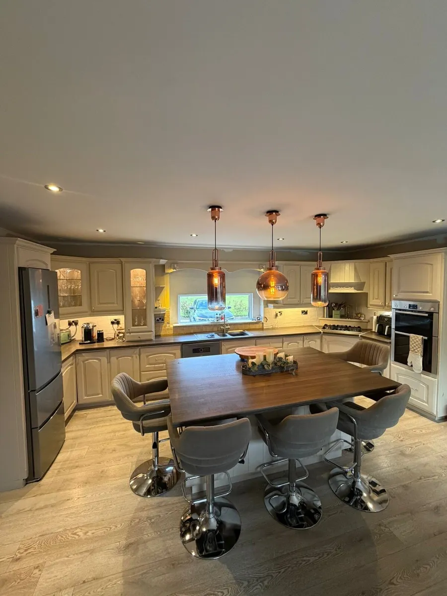 Solid Pine Kitchen & Island - Image 1