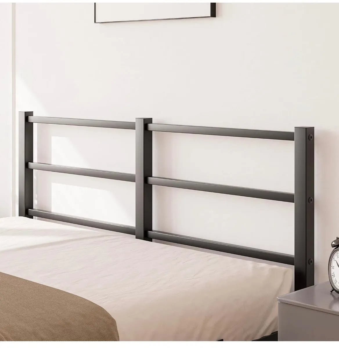 16cm Low Profile Double Bed Frame with Headboard, - Image 2
